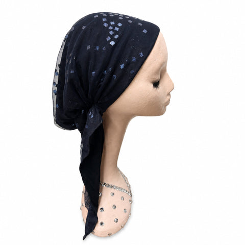 Mesh Cube Pre-Tied Scarf Atifa
