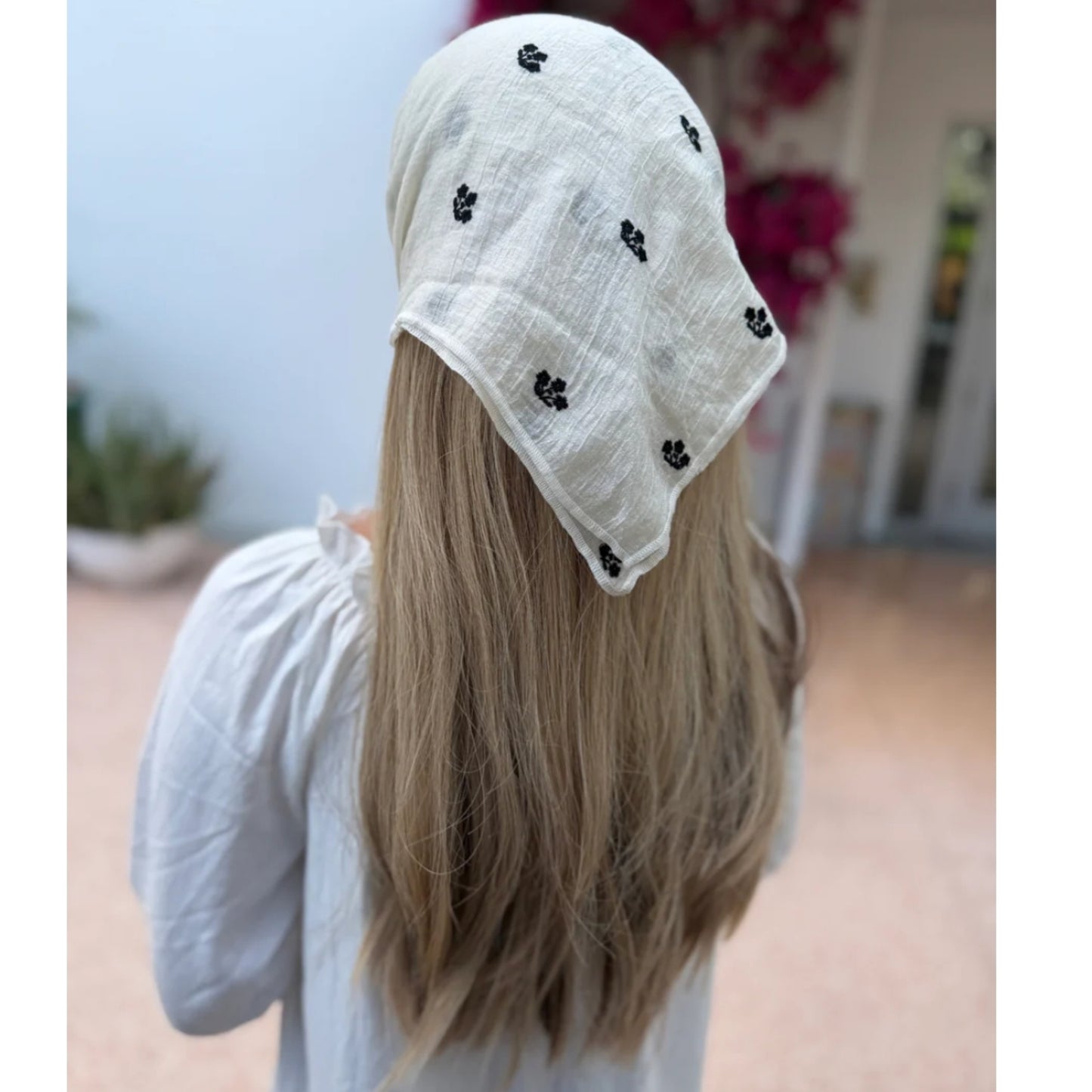 Floral Embroidery Bandana SB