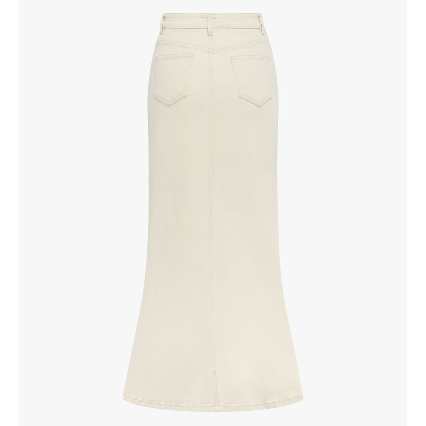 Mermaid Maxi Denim Skirt Cream Adina LV
