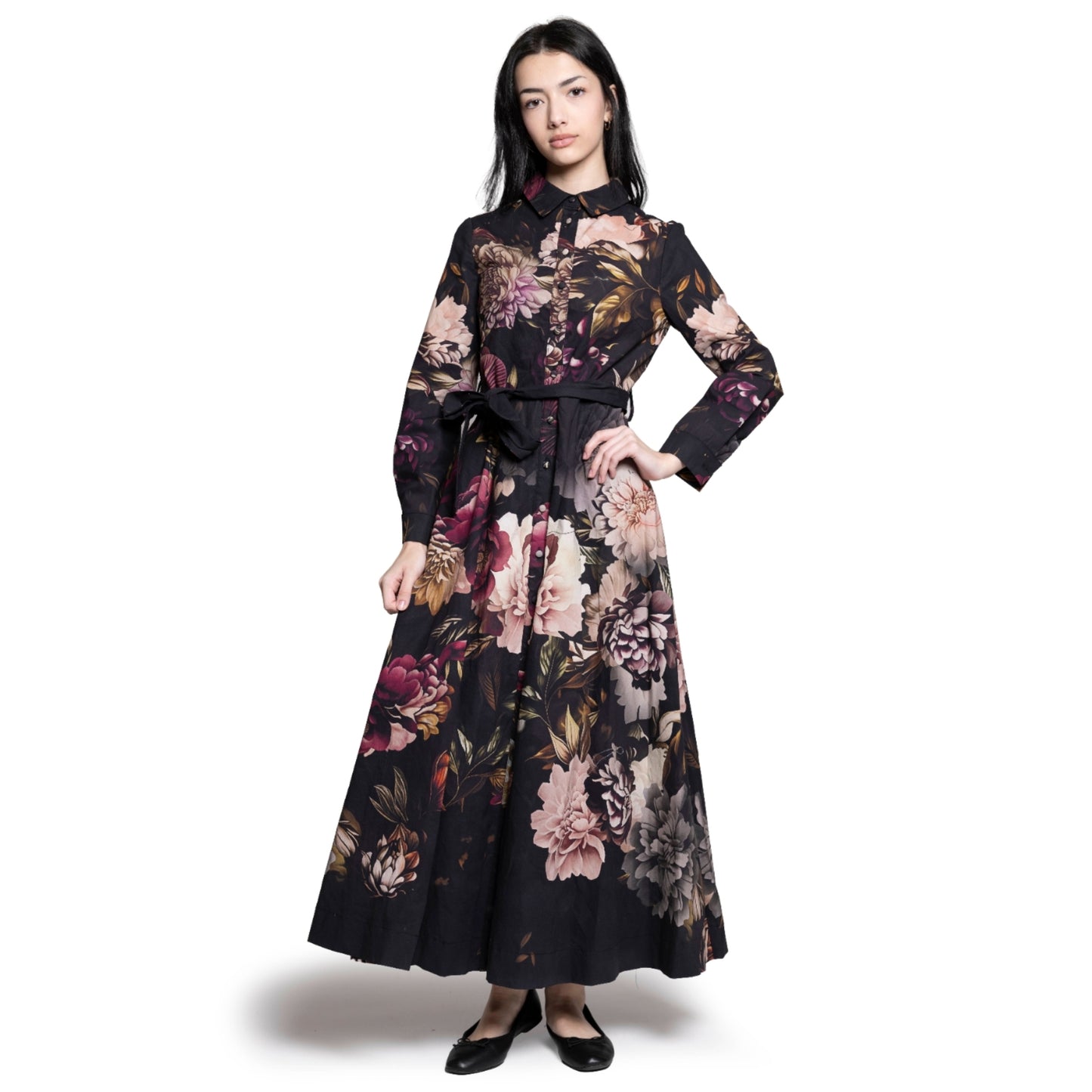 Cynthia Belted Floral Dress