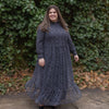 Soiree Dress Mesh Black/ White