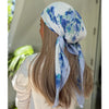 White Blue Floral Headscarf SB (More Styles)