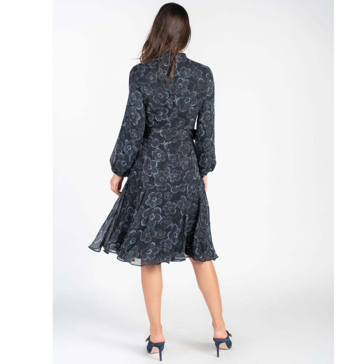 Sophie Dress Light Blue Floral Adina LV