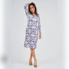Blue Lapis Loose Basic Dress with Wrap DF