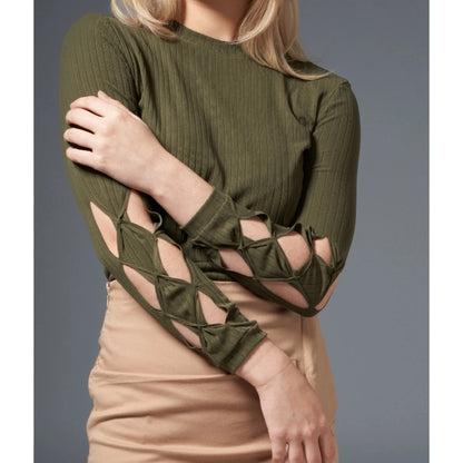 Braided Sleeve Tshirt