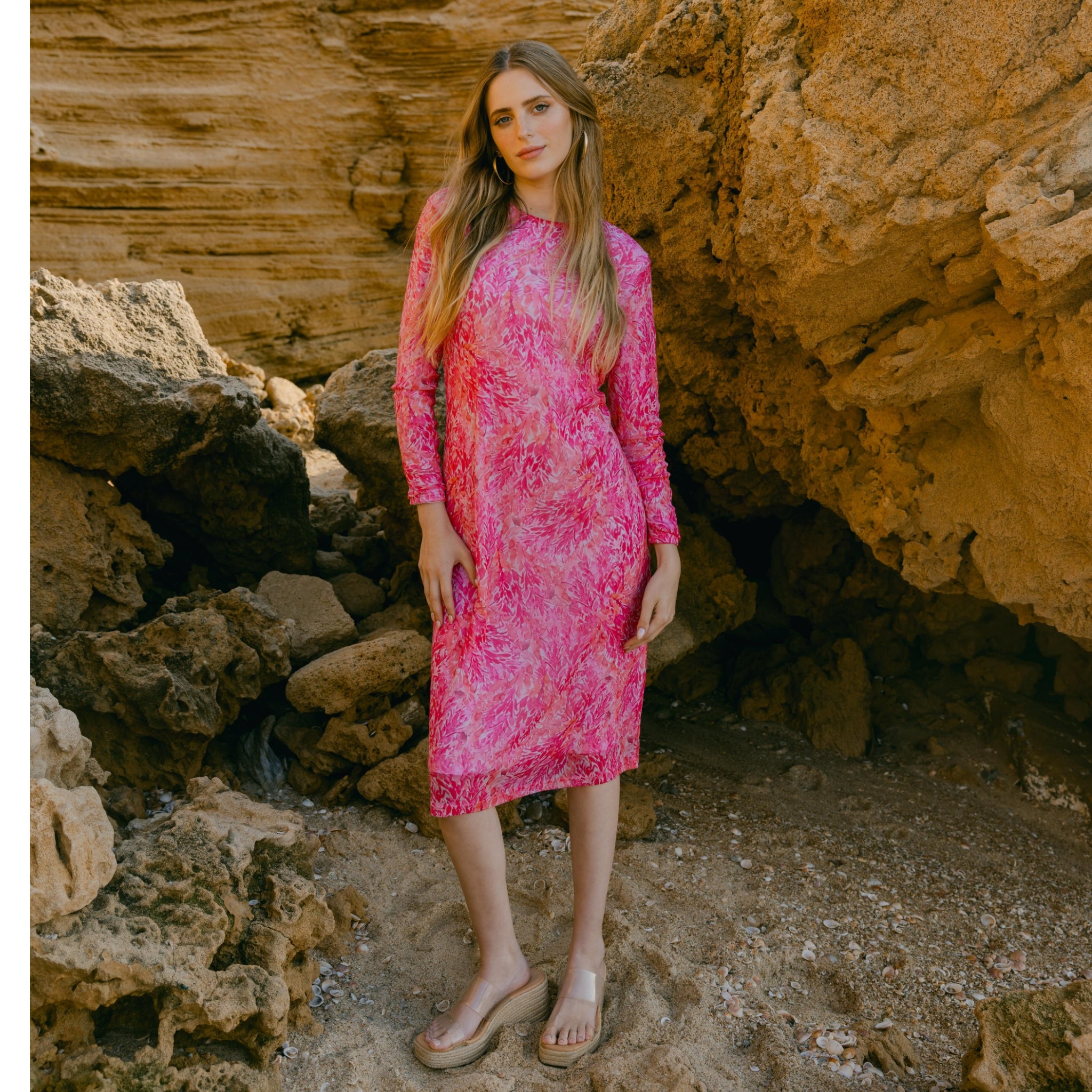 pink mesh dress Beverley Maxi - US 16 slip strips Yolaf Pink Halter Neck Dress