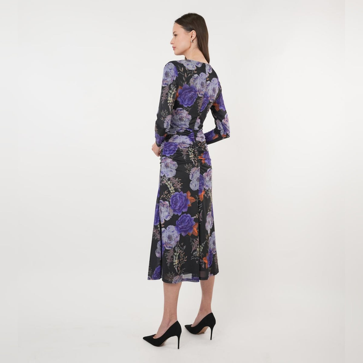 Mina Mesh Ruched Dress