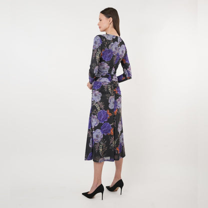 Mina Mesh Ruched Dress