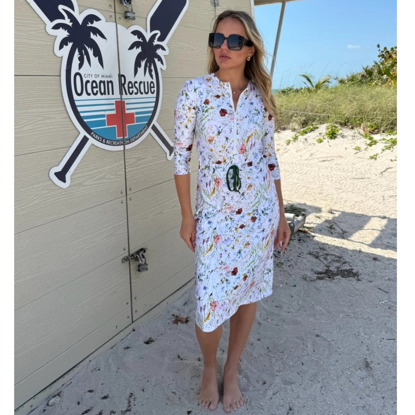 Becca 2.0 Swim Dress W/ Shorts Garden Party CVRGE