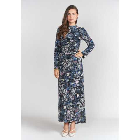 Ruched Front Skirt Floral Grunge Adina LV