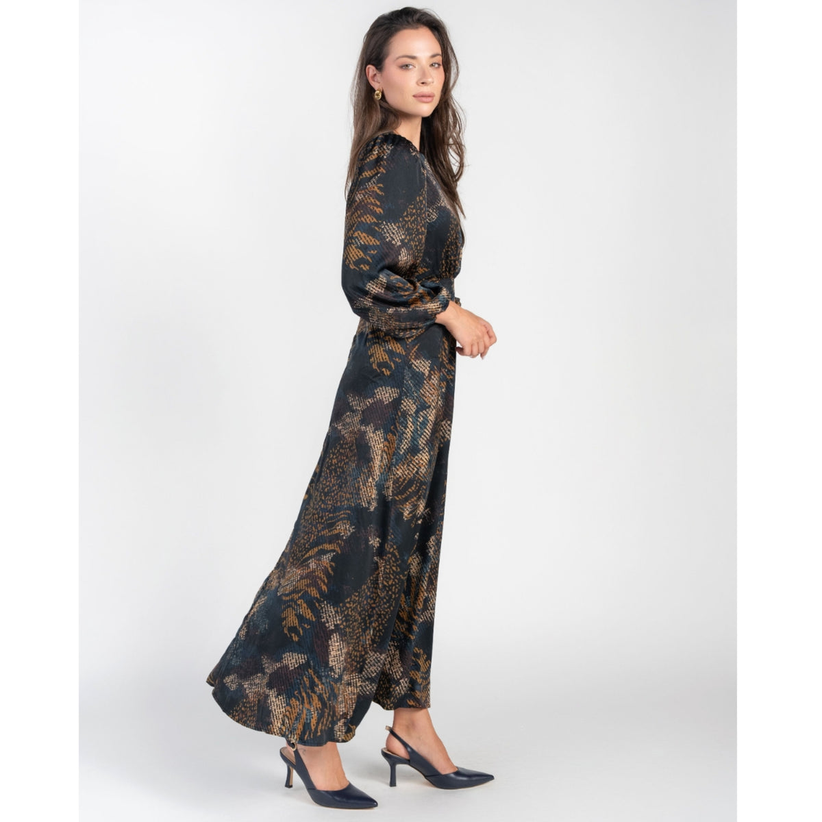 Becca Dress Navy Abstract Adina LV