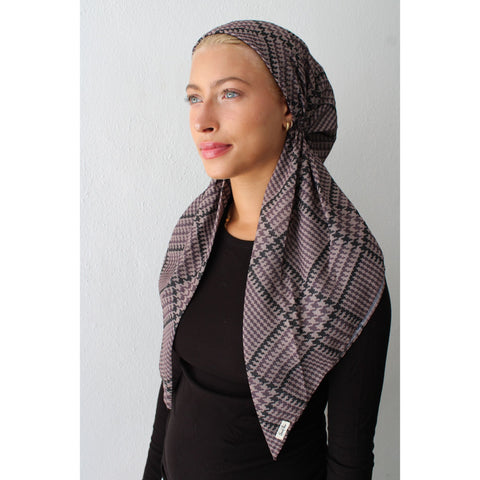 Ash Houndstooth Headscarf SB