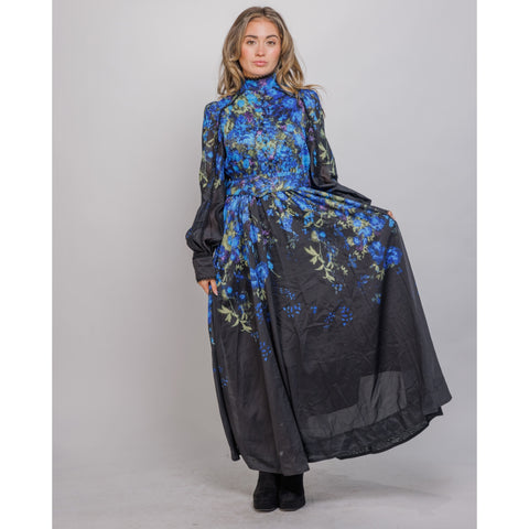 Ombre Floral Lace Detail Dress