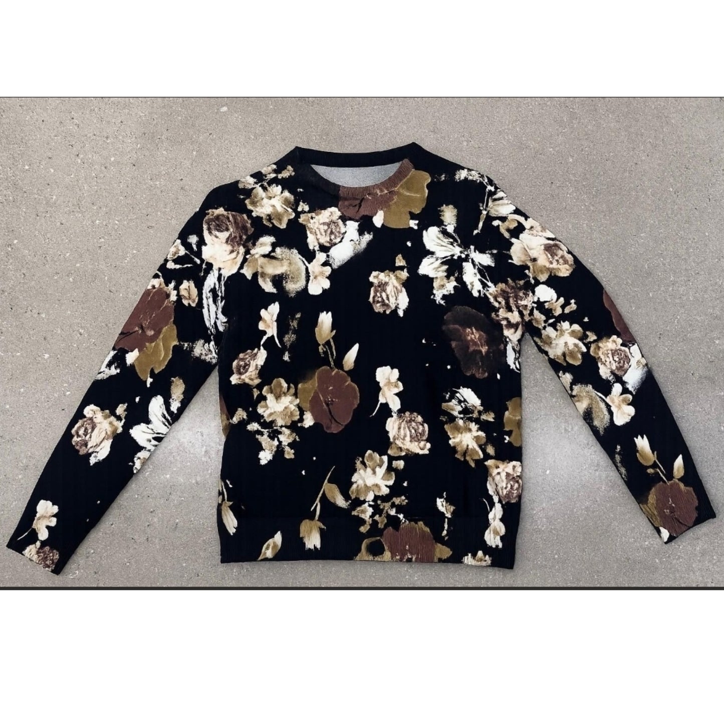 Midnight Garden Black Yal Sweater