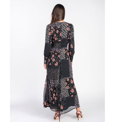 Michalie Midi Dress Patchwork Adina LV