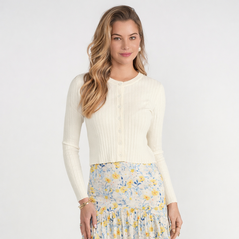 Cream Summer Cardigan Adina LV