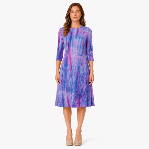 Penny Dress Blue Hot Pink Tie Dye