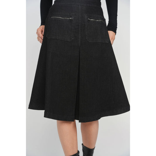 Aludra Black Denim Skirt