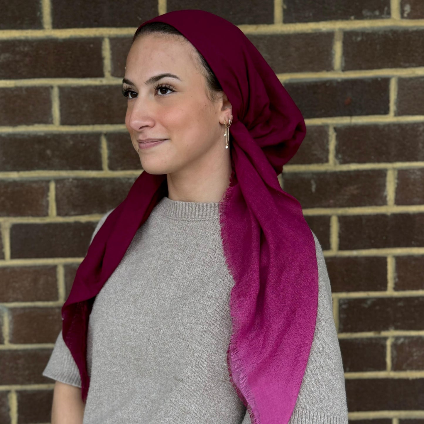 Two Tone Pre-Tied Scarf Atifa