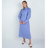 Blue Stripe Mock Wrap Dress - The Mimi Boutique