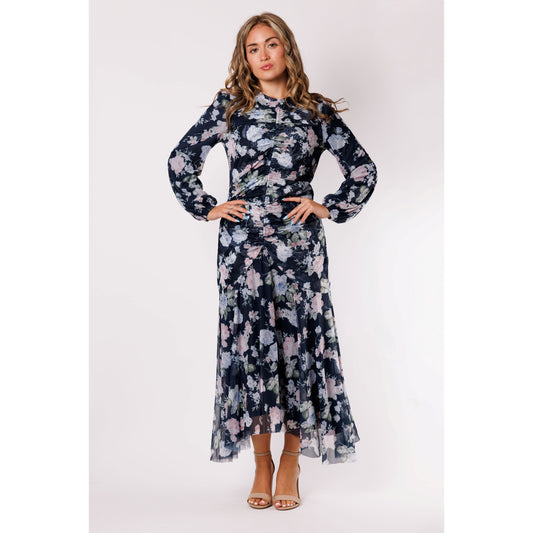 Kayla Navy Mesh Dress - The Mimi Boutique