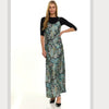 Satin Black Paisley Slip Dress