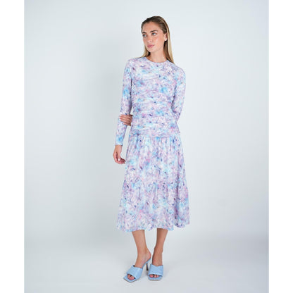 Ruched Watercolor Floral Dress - The Mimi Boutique