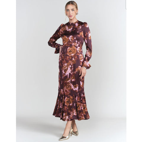 Aliza Dress Exotic Maroon Adina LV