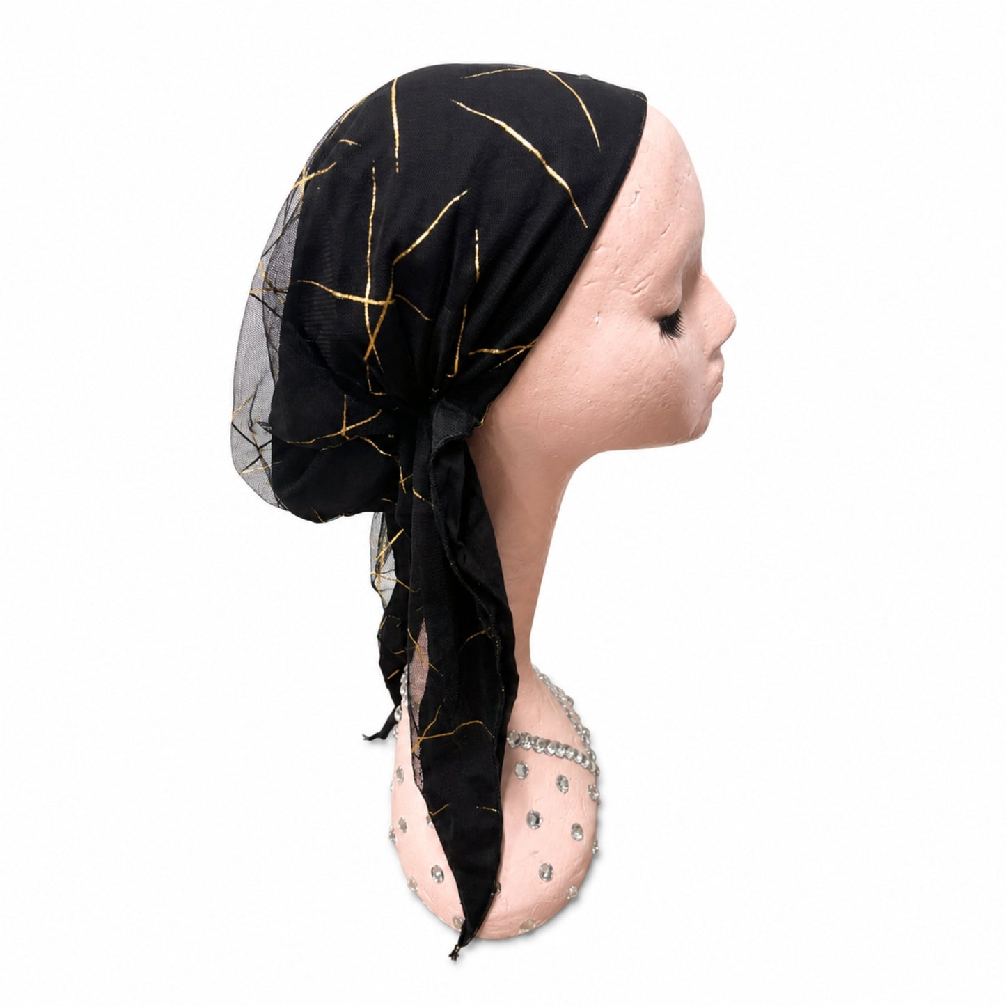 Mesh Criss Cross Pre-Tied Scarf Atifa
