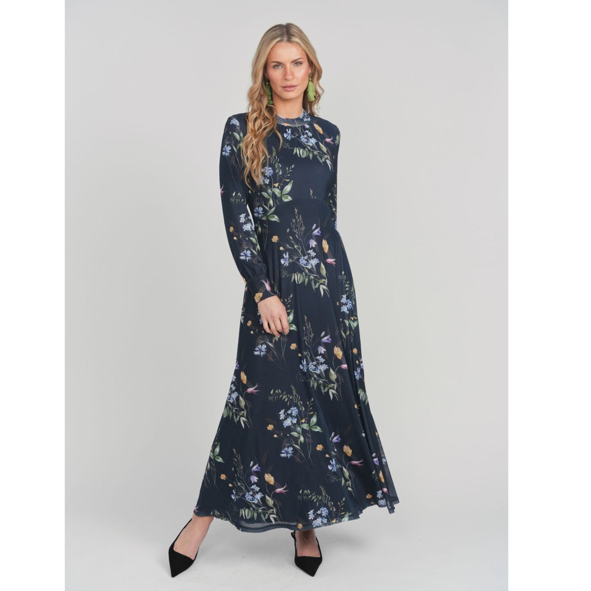 Electra Dress Lagoon Bloom
