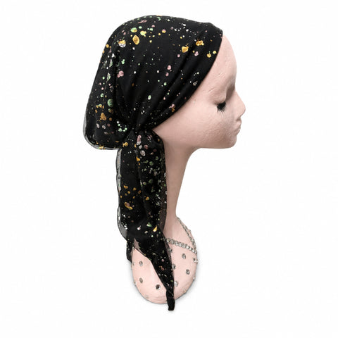 Mesh Splatter Pre-Tied Scarf Atifa