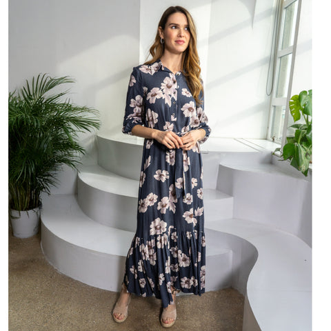 Esther 2.0 Dress Slate Floral
