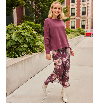 Cosmo Skirt Wine Floral