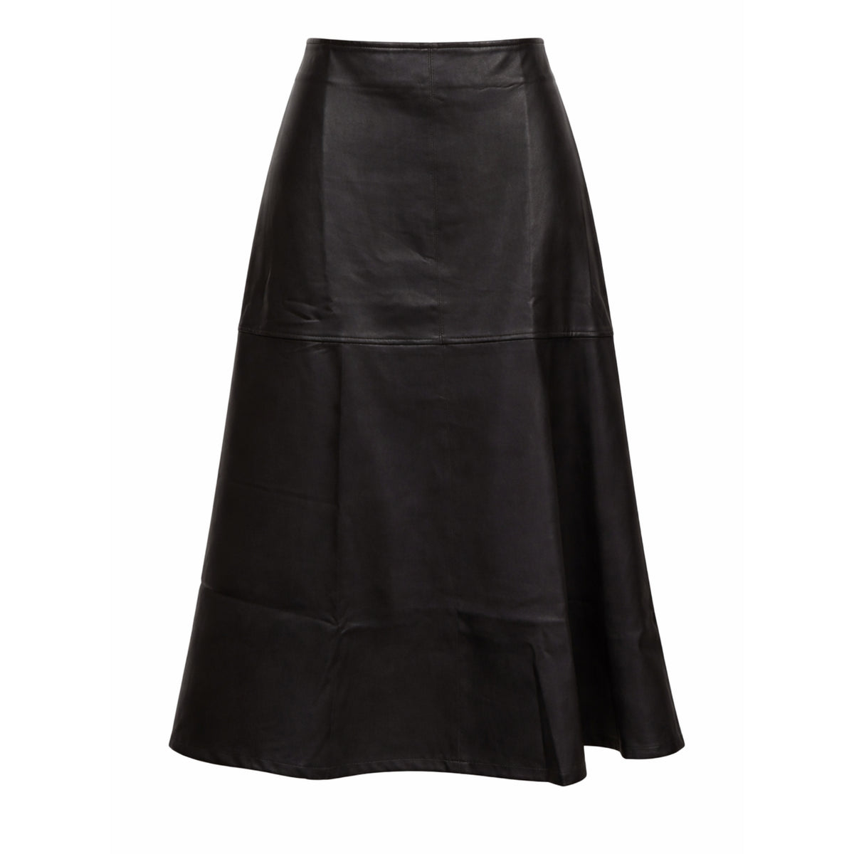 Squared Leather Skirt Code Plus