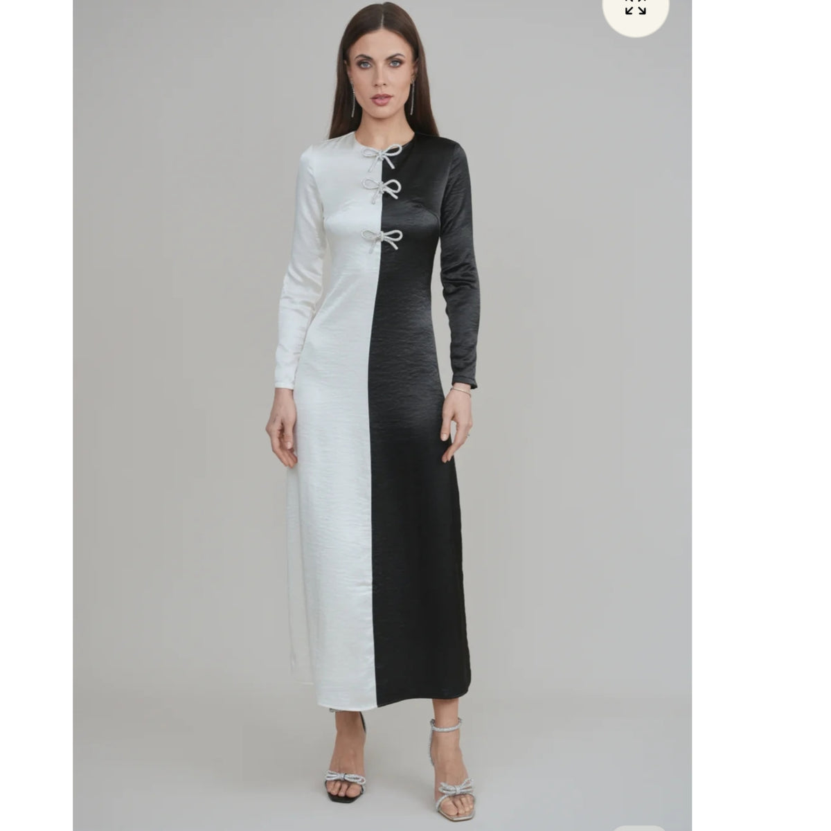Noir Blanc Duality Black & White Dress