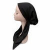 Black Herringbone Pre-Tied Scarf Atifa