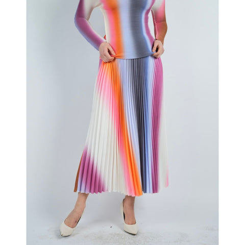 Pleated Sunset Vibe Midi Skirt