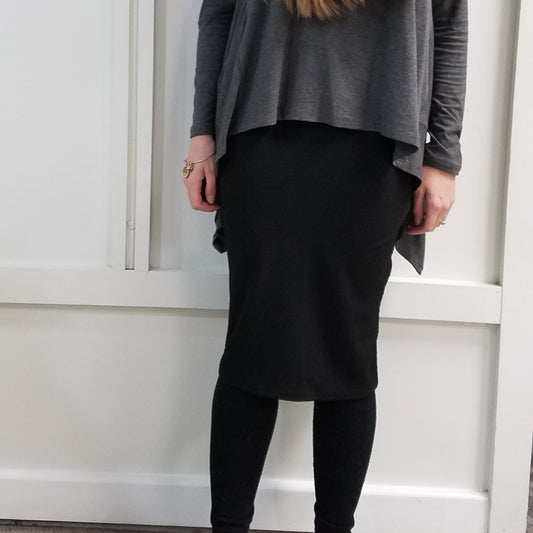 Stretchy Leather Pencil Skirt  (KMW) - The Mimi Boutique