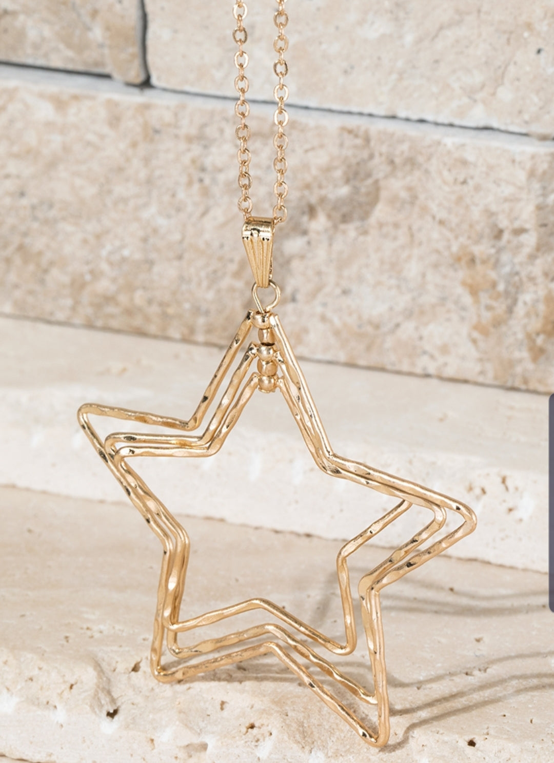 Star Pendant Long Chain Necklace - The Mimi Boutique