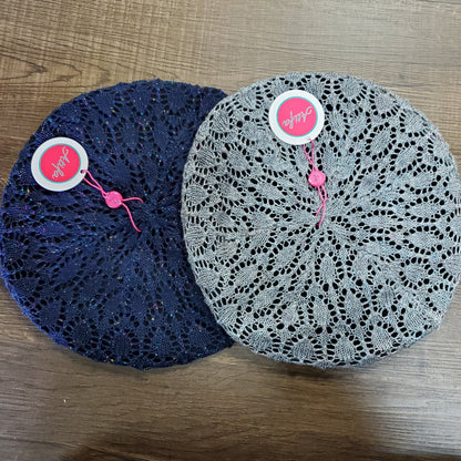 Lightweight Metallic Beret - The Mimi Boutique