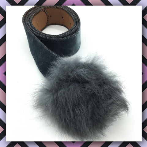 Pom Fur Belt - The Mimi Boutique