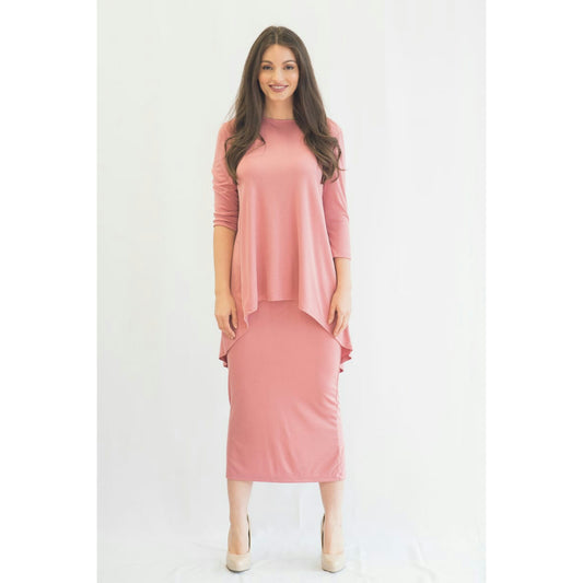 Lightweight Ribbed Midi Skirt - The Mimi Boutique