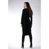 Boho Velour Dress: Black/Gold Trim - The Mimi Boutique