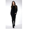 Boho Velour Dress: Black/Gold Trim - The Mimi Boutique