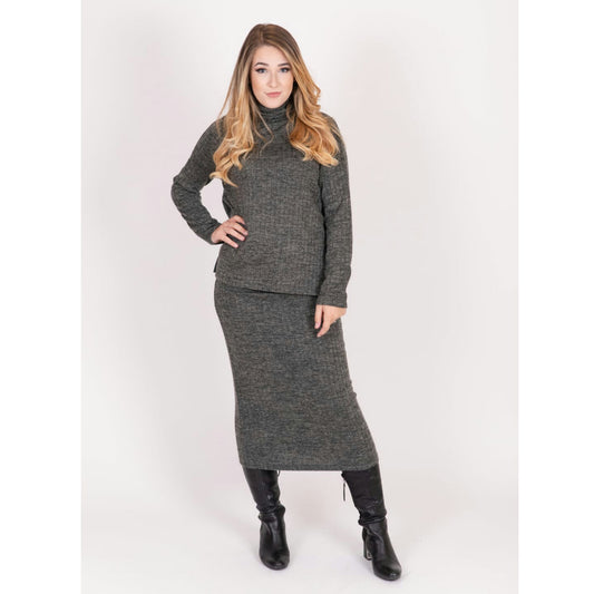 Turtleneck Sweater Set: Green - The Mimi Boutique