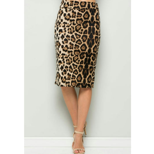 Leopard Pencil Skirt - The Mimi Boutique