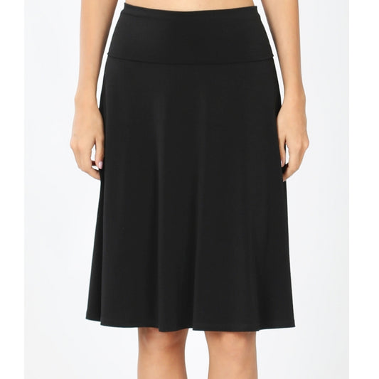 Zenna Skirt: Black Plus Size - The Mimi Boutique