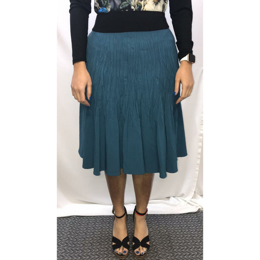 Crinkle Skirt: Teal - The Mimi Boutique