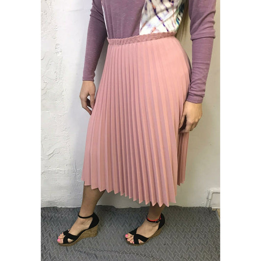 Pleated High Top Skirt: Pink - The Mimi Boutique