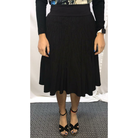 Crinkle Skirt: Black - The Mimi Boutique